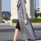 Gray Double Breasted Wool Coat 3982