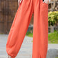 Summer Loose High Waist Linen Vintage Inspired Casual Pants 3668