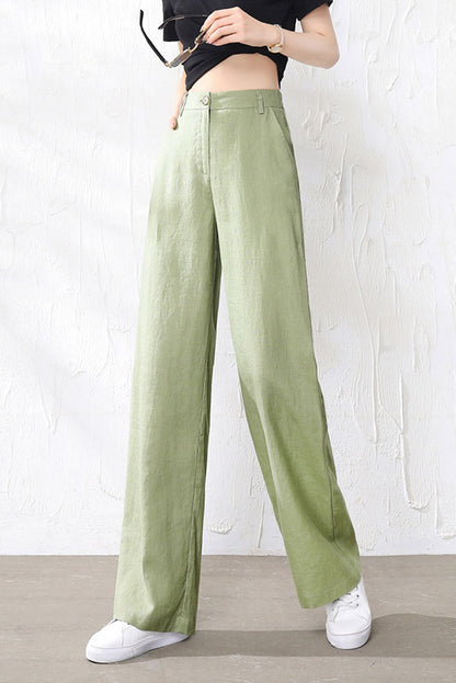 New Casual Cotton Linen Wide Leg Loose Pants 3522