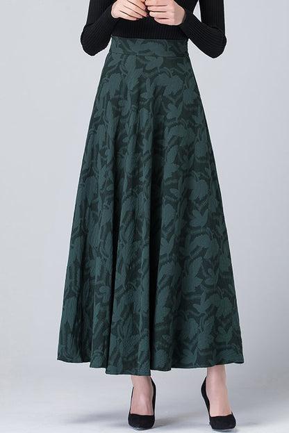 A-Line Swing Cotton Linen Skirt 4112