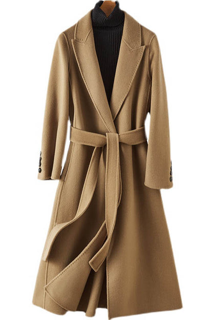 Pure Color Simple Autumn Winter Warm Wool Coat 3762