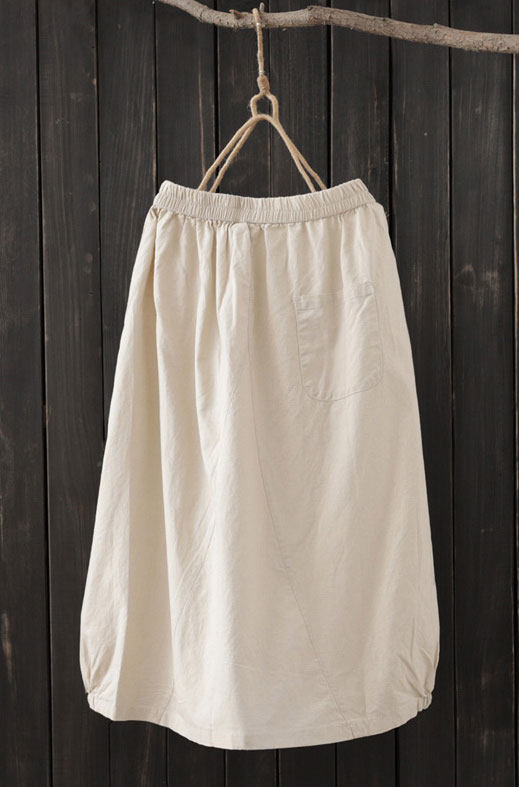 Wool midi skirt commuter skirt A-line summer skirt elastic skirt  J080