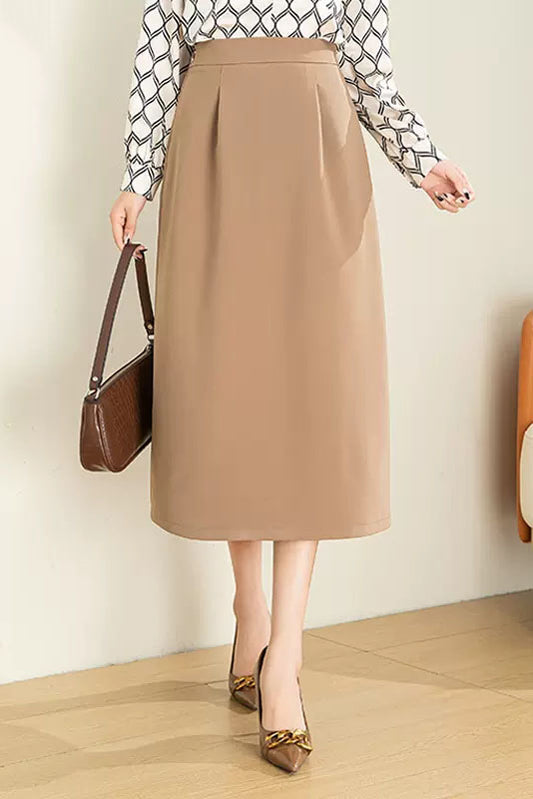 Spring Autumn A-Line Long Skirt 4094