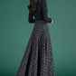 Retro Floral High Waist Linen Skirt 4123