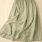 Spring Summer New Thin Linen A Line Long Skirt 3592