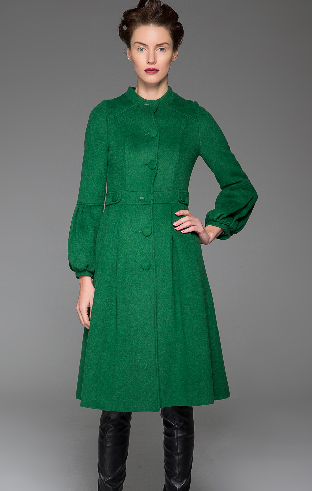 green coat