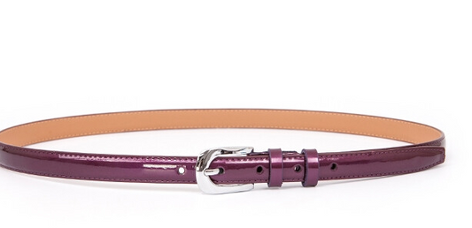 Fashionable patent leather waist belt for women 190218