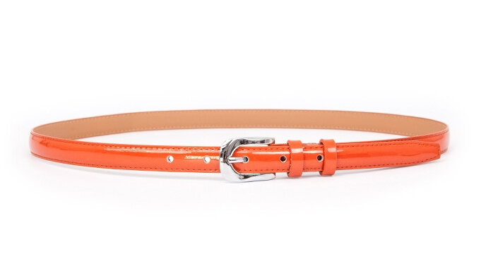 Fashionable patent leather waist belt for women 190218