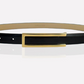 Smooth buckle leather belt patent leather waistband for women YD013
