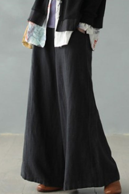 Women Causal Palalzzo Linen Pants 2865
