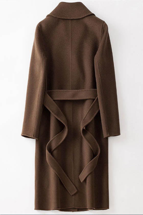 Women Long Wool Maxi Elegant Autumn Winter Coat 3753