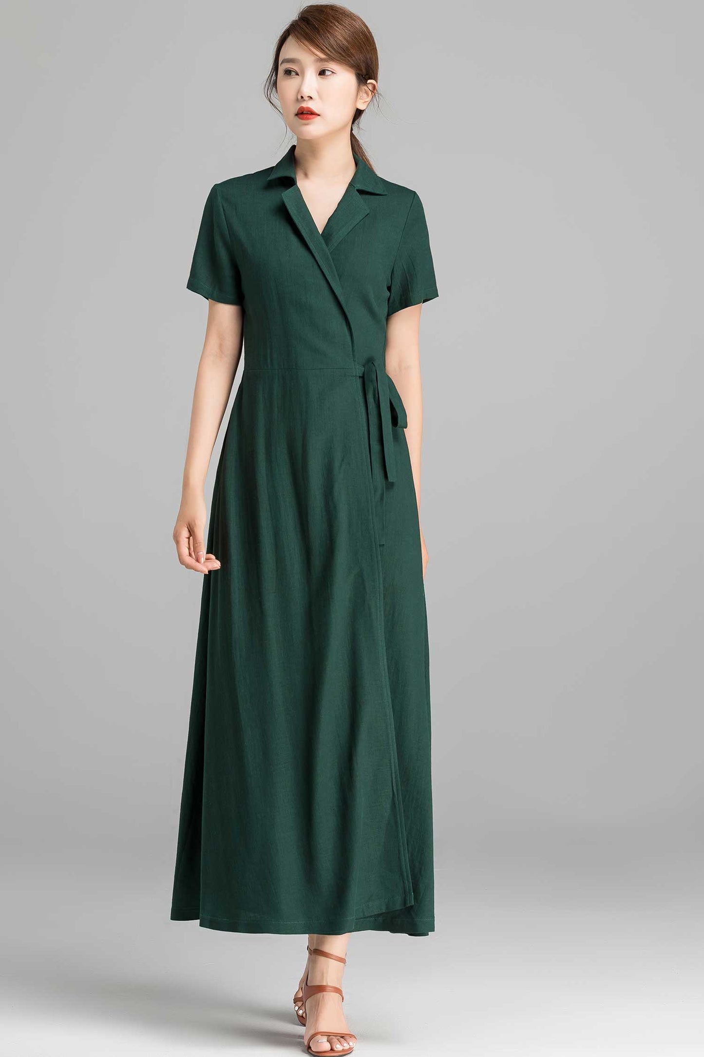 Summer Green  Wrap Maxi dress 236301