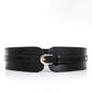 Leather lady elastic waist band wide windbreaker belt b2220