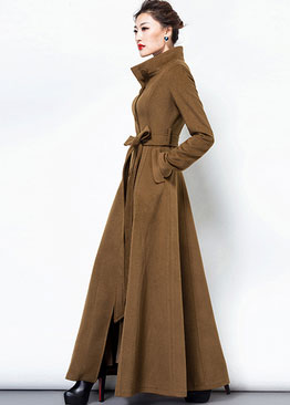 Long sleeve winter fall coat with pockets 2950