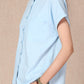 Simple Style Summer Linen Pure Color Shirt Tops 3685