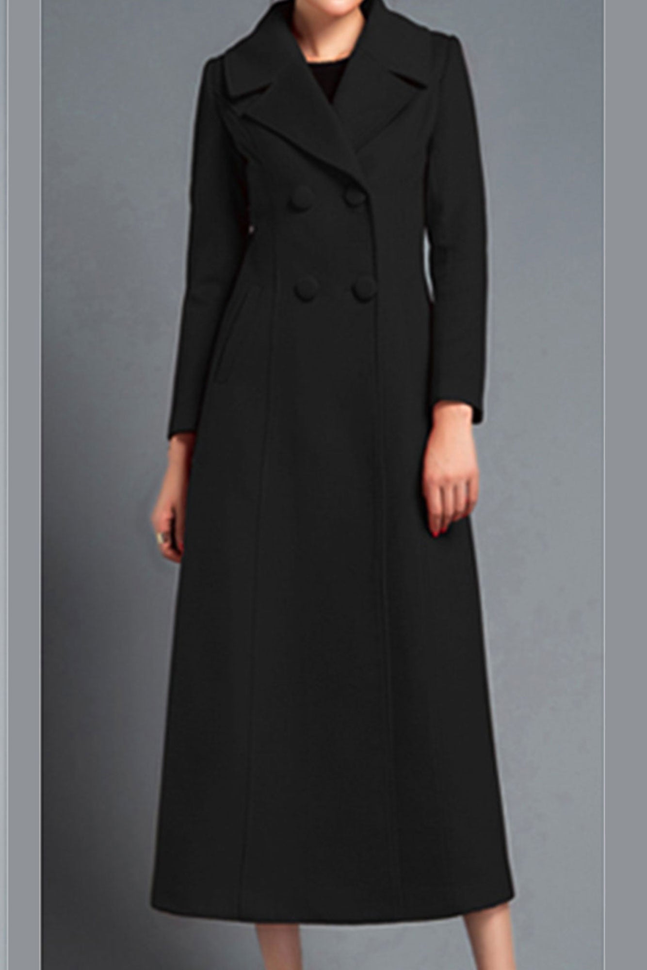 Fit and Flare Wool Coat  3145