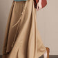 Cotton and linen skirt midi skirt A-line skirt autumn skirt  J084-5