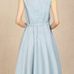 Summer Sleeveless Cotton Linen Round Neck Simple Dress 3689