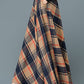 Retro Plaid Maxi Wool Skirt 3950