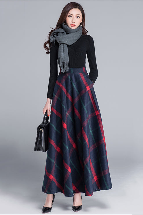 Winter Casual Maxi Wool Skirt 3934