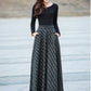 Plus Size A-Line Wool Skirt 3917