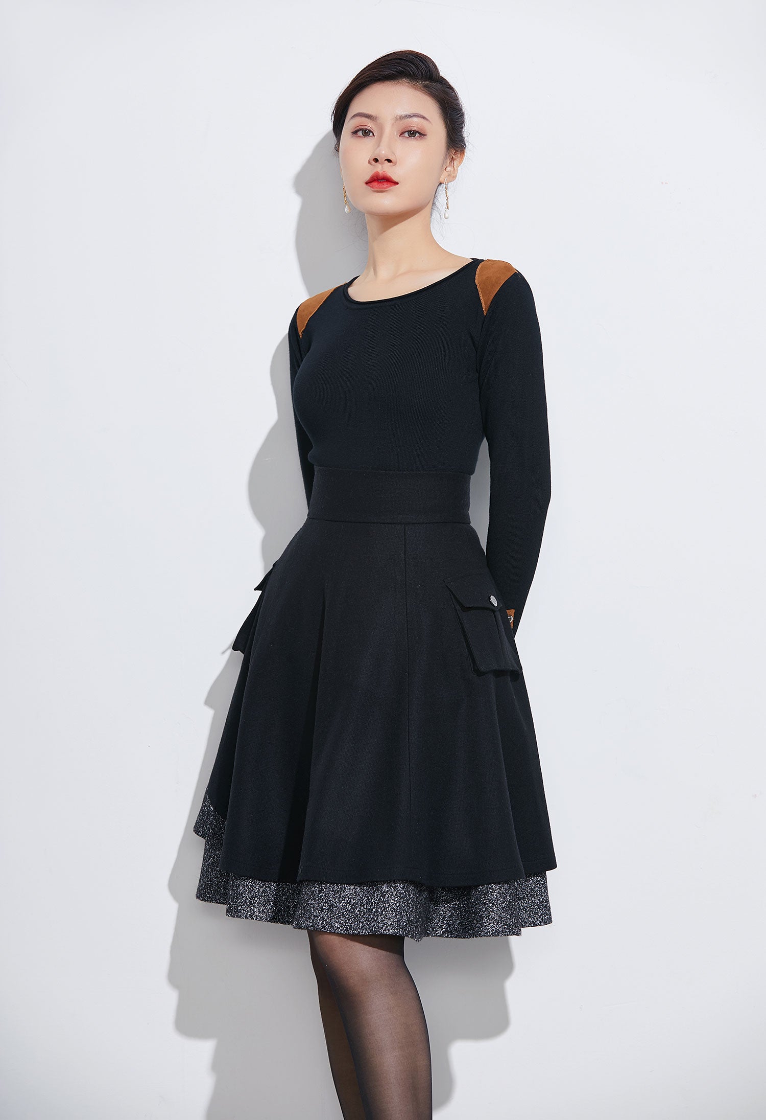 Women's short skirt for winter, designer skirt 1627# – XiaoLizi
