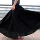 High Waisted Soft Linen Full Pleated Skirt with Pockets MM67#