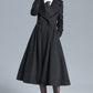 1950s Vintage inspired Wool Princess maxi coat 1640#
