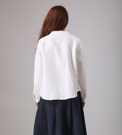 White linen shirt for women 779