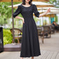 feminine little black dress for summer 2183