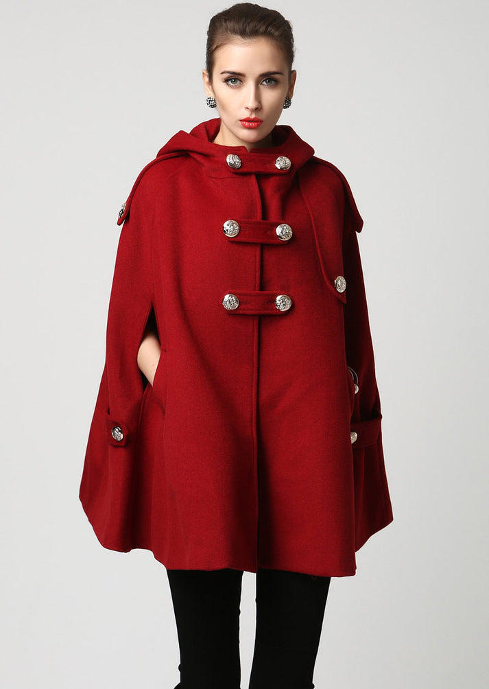 womens's hooded cape coat 1130# – XiaoLizi