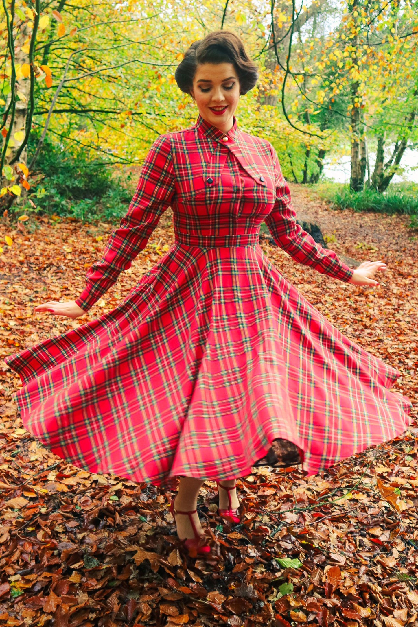 plaid fit & flare dress Lauren Ralph Lauren Plus Size Ruffled Plaid Fit & Flare Dress
