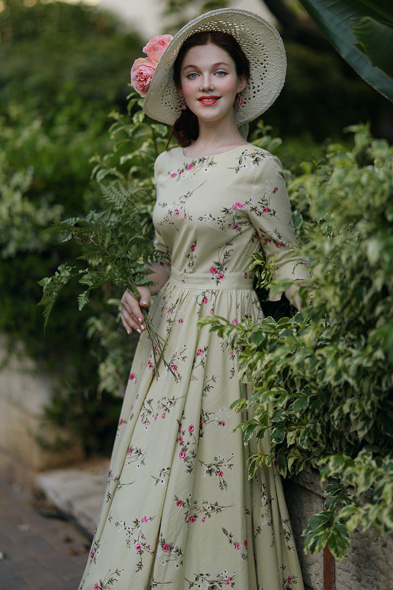 Spring Summer Floral Swing Maxi Bridesmaid Dress 1710