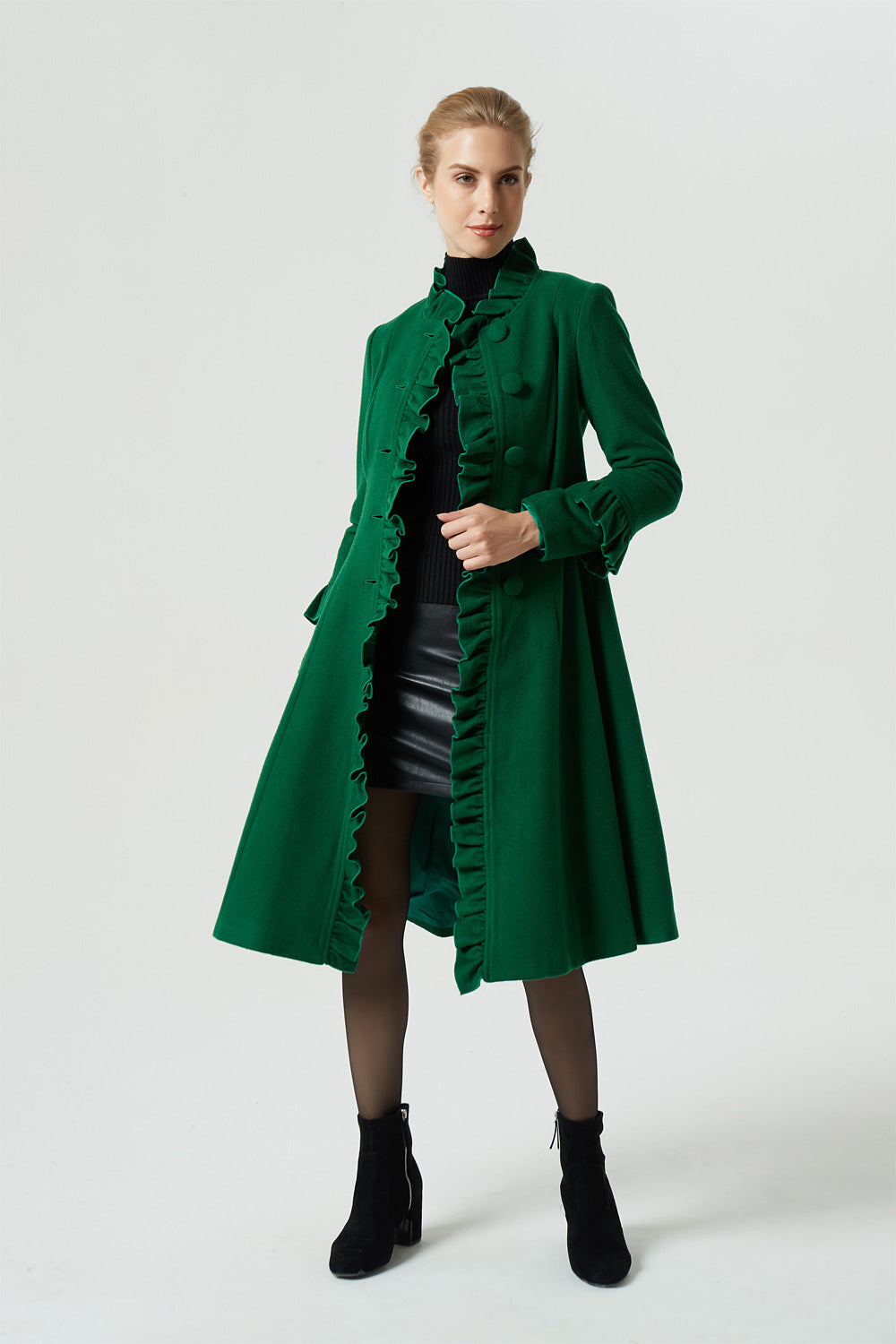 Green 2024 midi coat