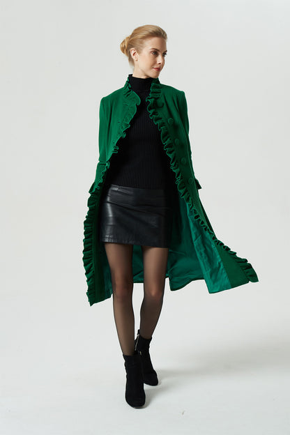 ruffle coat
