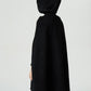 black wool cape coat, hooded warm cape, women winter outerwear 1952#