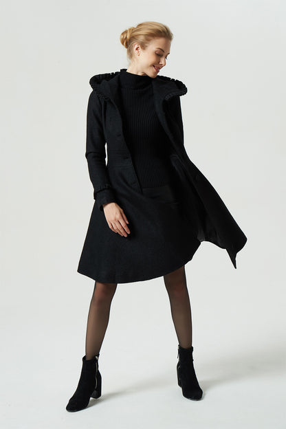 pleated coat