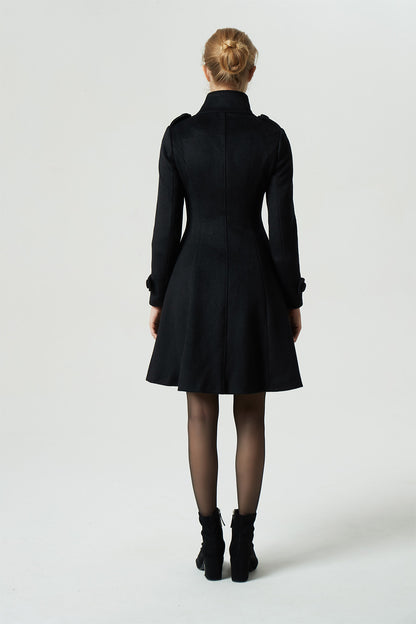buttoned coat