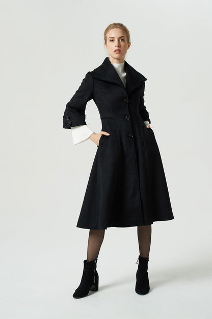 black winter coat