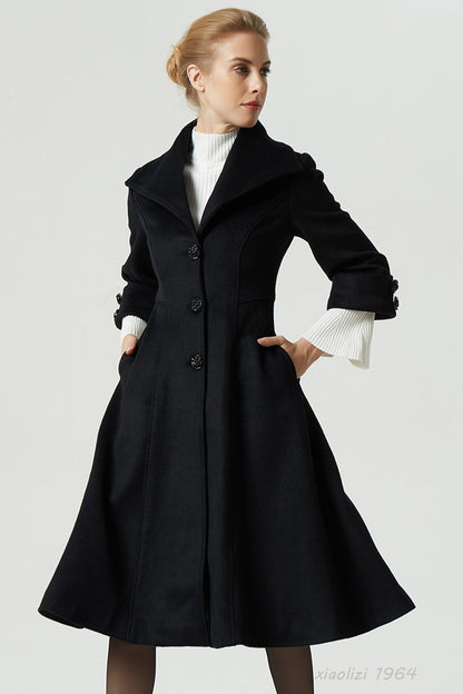 black winter coat