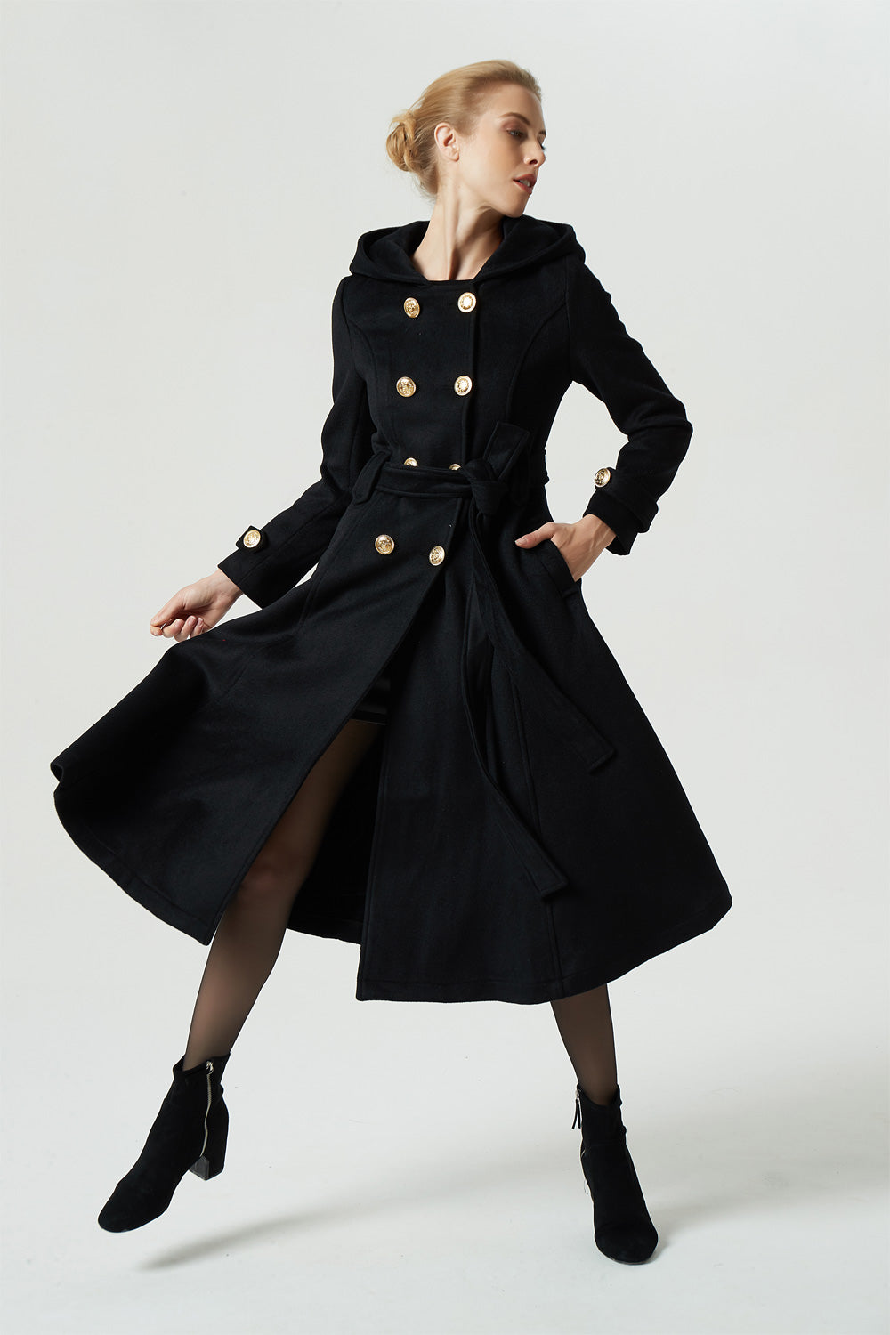 Long military coat on sale ladies