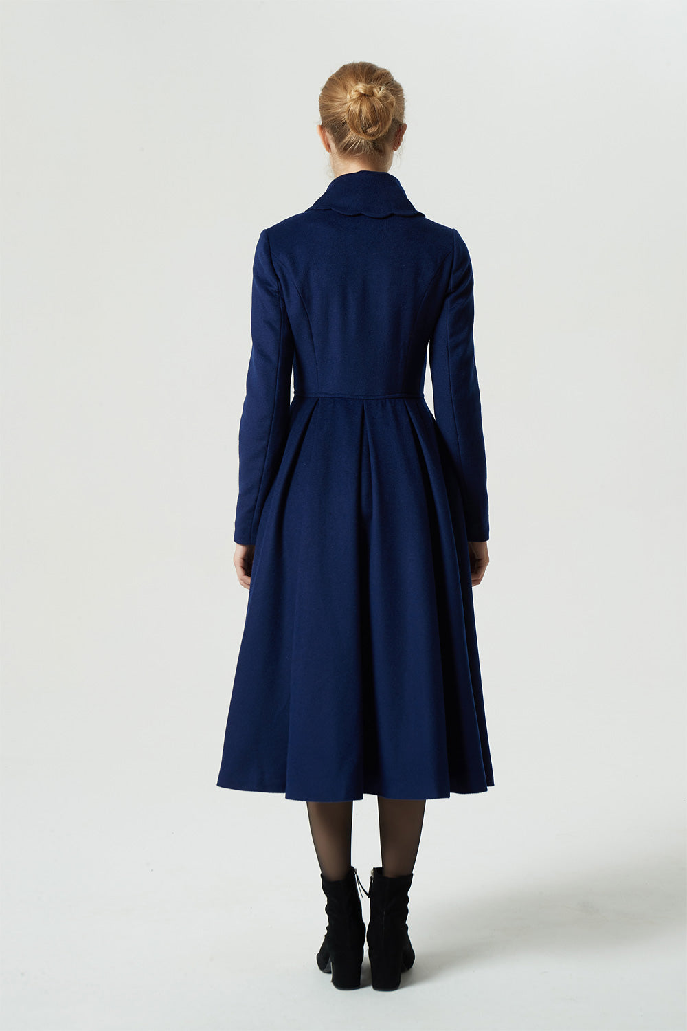 1950s Vintage Inspired Wool Coat, Wool Princess Coat, Blue Coat, Long Wool  Coat, Winter Coat, Wool Coat Women, Fit and Flare Coat 2407 