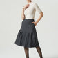 gray wool skirt