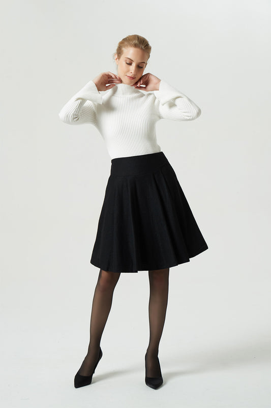 black wool skirt