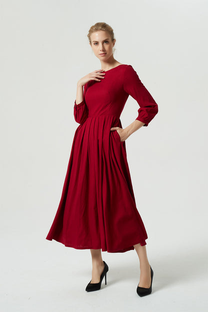 pleated dress