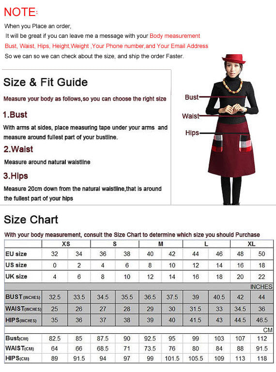 Red skirt mini skirt wool skirt winter skirt 1098