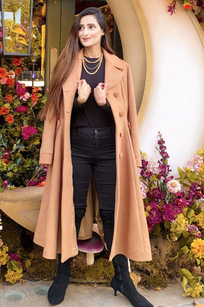 Winter Camel Long wool coat  3222