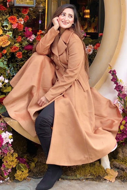 Winter Camel Long wool coat  3222